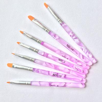 7Pcs Salon Manicure DIY Nail Art Brush Pen Polish Gel Painting Tool Set