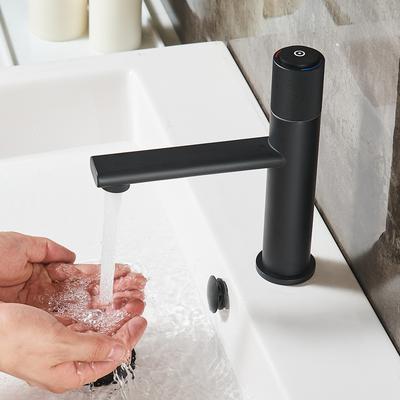 Badezimmerarmatur Schwarz Einhebel Heiß Kalt Schalter Wassermischer Armaturen Waschbecken Badezimmer Deckmontierte Beckenarmatur 855004
