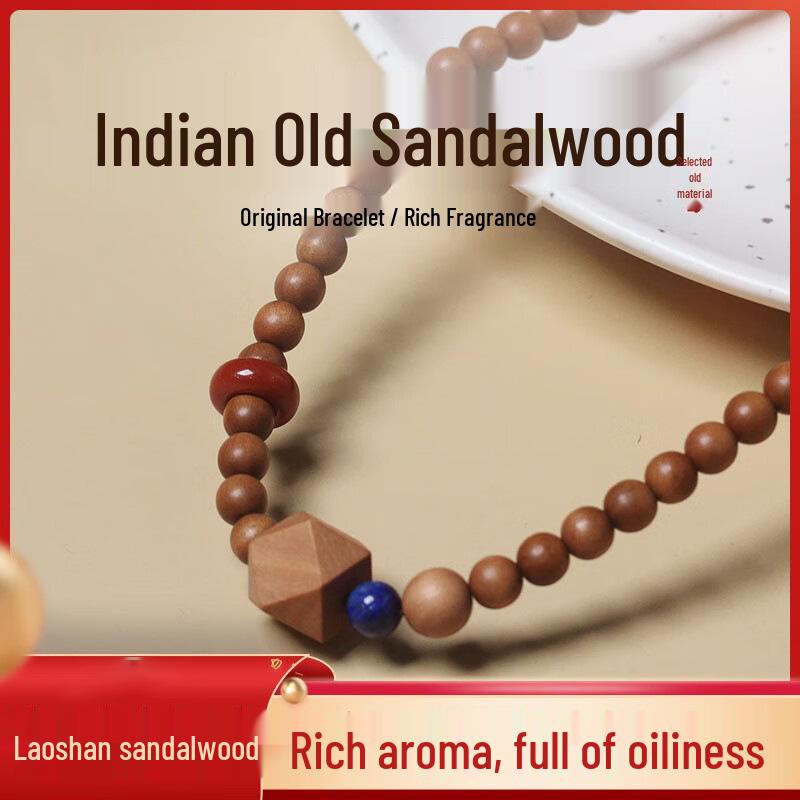 Indian Sandalwood Double Strand Beaded Bracelet - 6mm Women s Prayer and Cultural Play Beads Standard