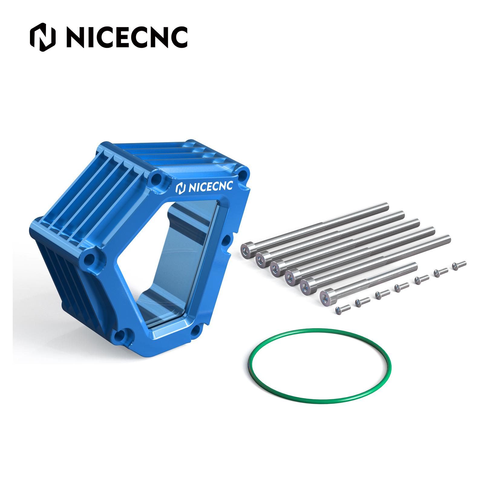 

NICECNC Aluminum Steel PC Full Clear Oil Cover Transparent Guard Cap For Yamaha YFZ450R YFZ450RSE 2009-2023 18P-15423-00-00 синий