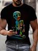 T Shirt Unisex Punk Skull Printed TShirt Summer Streetwear Crew Neck Oversized TShirt Short Sleeve Tee Tops Unisex Designer Clothes
