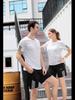 Men's Summer Gym Running Set: Loose-fit Quick-drying T-shirt with Round Neck and Printed Design.