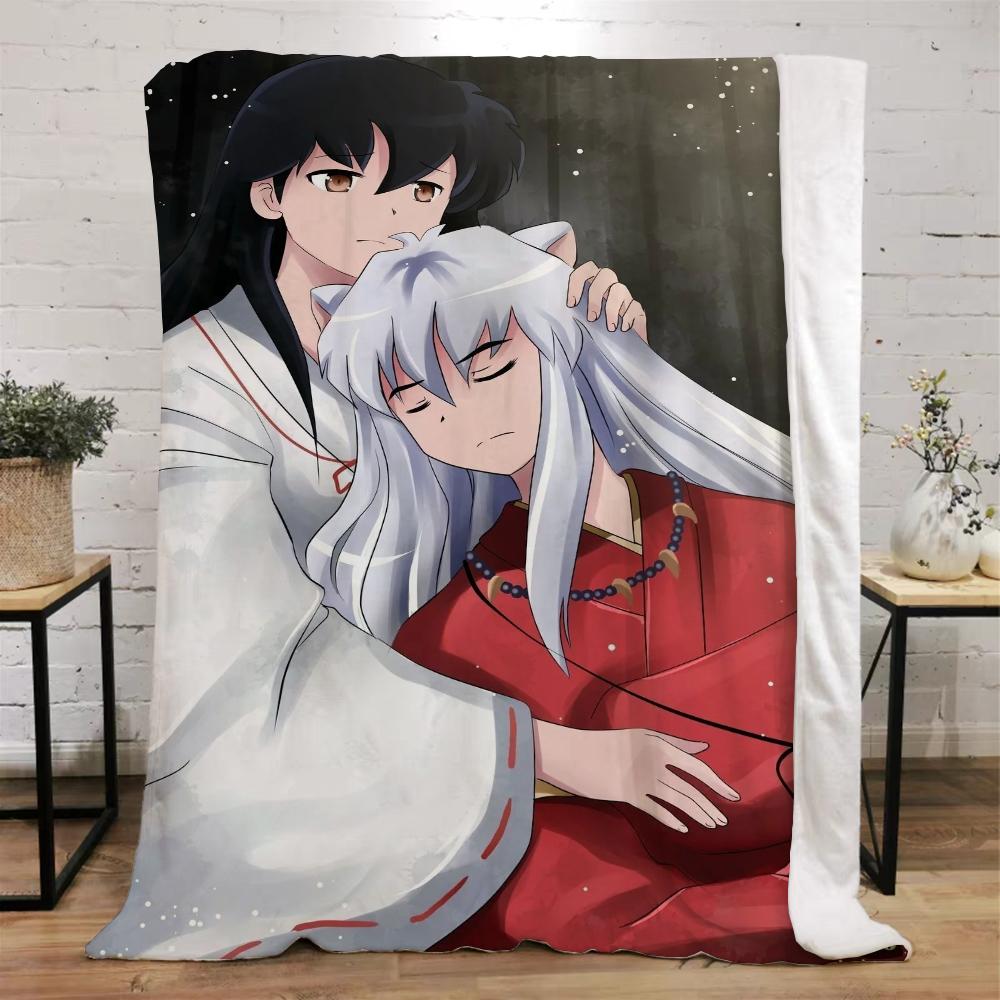 Inuyasha Warm Winter Blankets for Sofa Cover Blanket Bed Throw Luxury Bedding Beach Towel Knitted Plaid Home and Decoration Knee