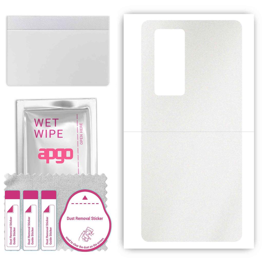 apgo Adesivo Protettivo Skin per il retro compatibile con vivo X50 Pro Plus, Pellicola Avvolgente, Pellicola, Vinile - Motivo Opaco Trasparente