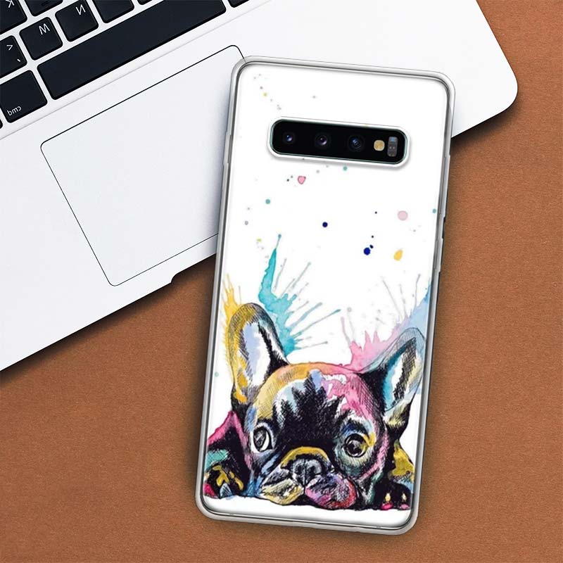 Französische Bulldogge Hund Mops Handyhülle Für Samsung Galaxy S10 Plus S20 FE S21 S22 Ultra S10E S9 S8 + S6 S7 Edge Lite Hülle Coque