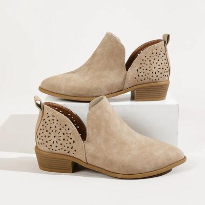 Damskie Botki Outlet Letnie Botki na Niskim Obcasie w Leopardi Wzór Gruba Podeszwa Seksowne Damskie Khaki Botki na Wysokim Obcasie Buty Damskie But Kobieta
