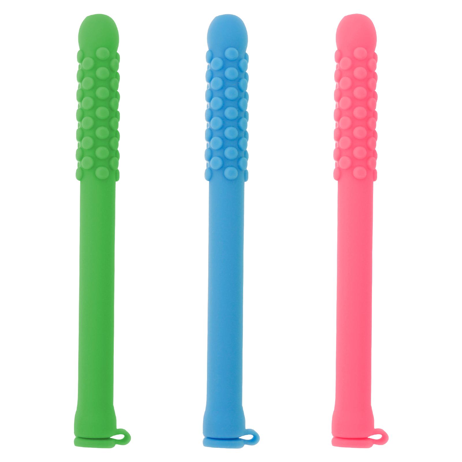 

3Pcs Chewable Essential Oil Breath Stick Portable Silicone Breather Quit Smoking with Essential Oil for Aromatherapy on The