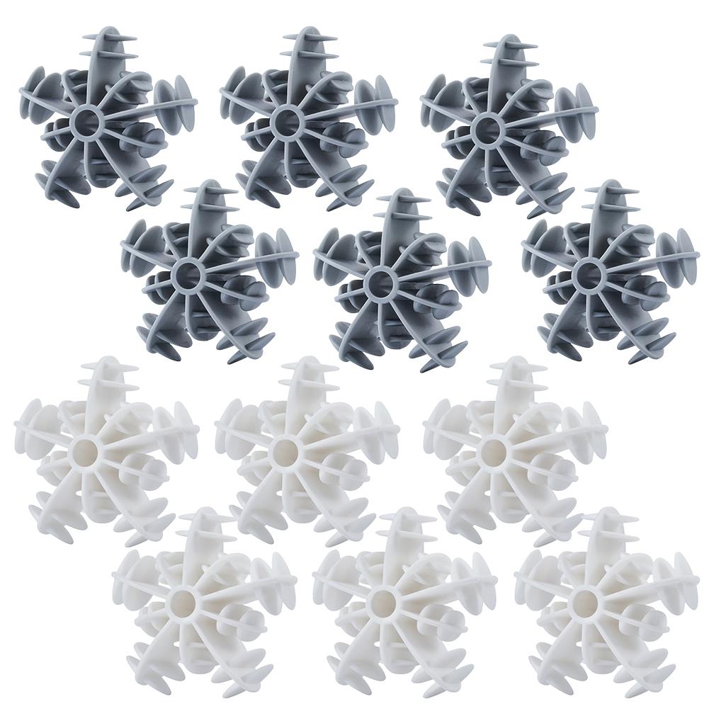 12/24 PCS Silicone Snowflake Laundry Ball Reusable Anti-Winding Cleaning Cloth Lint Remover Washing Machine Washing Ball