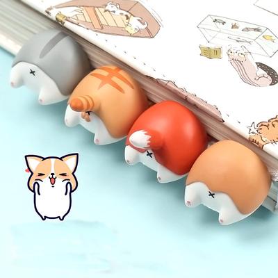 Semne de carte drăguțe de desene animate, pisică, câine, hamster, fund de vulpe, articol de lectură de cărți de noutate Kawaii, articole de papetărie creative pentru copii