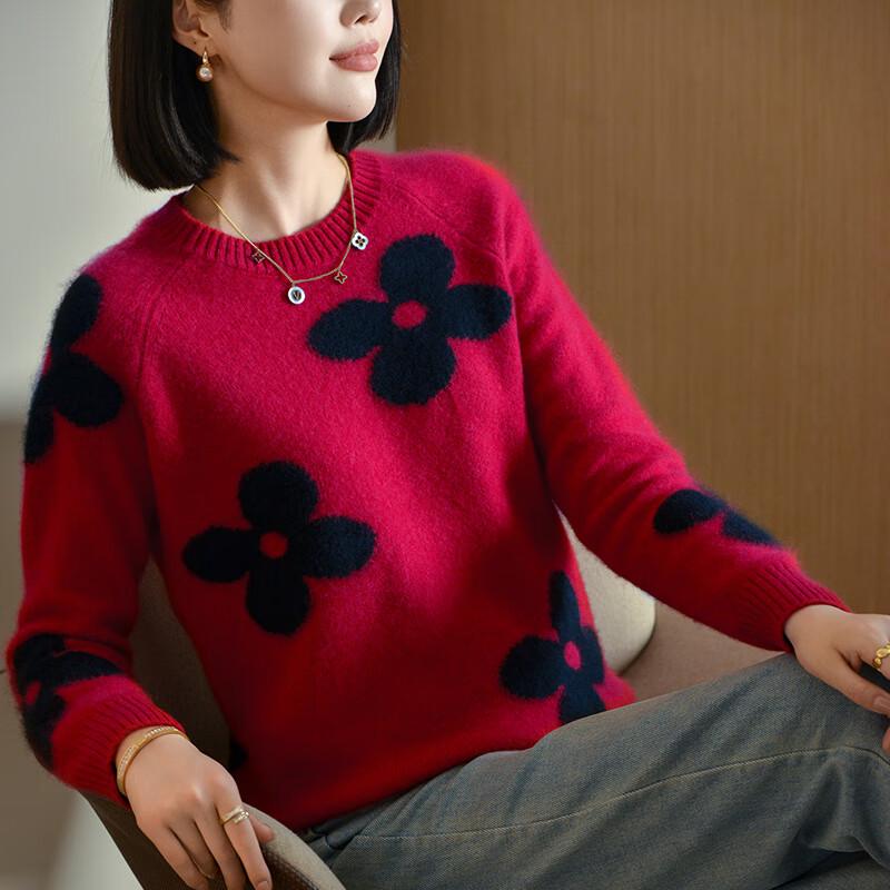 Fanzhen Women's 100% Wool Pullover Sweater