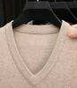 Men's V-neck Wool Vest: Thick Autumn/Winter Sweater for All Ages