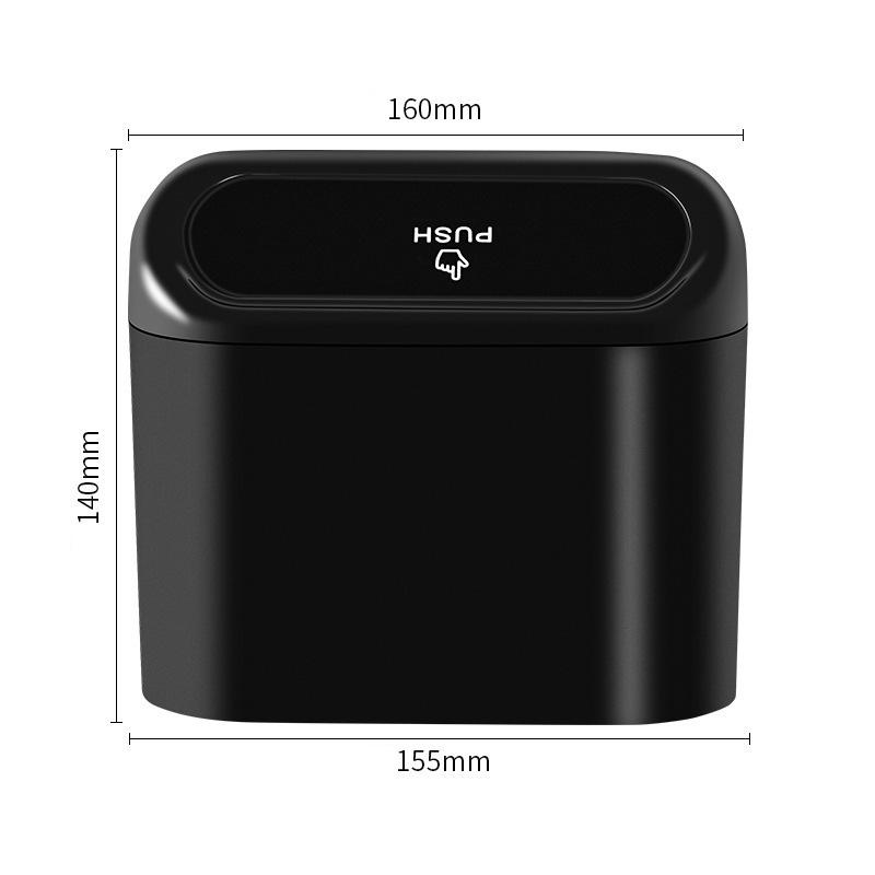 Car Trash Can Universal Car Door Hanging Trash Bin Small Clamshell Dustbin Vehicle Garbage Dust Case Taxi Trash Can Car Storage