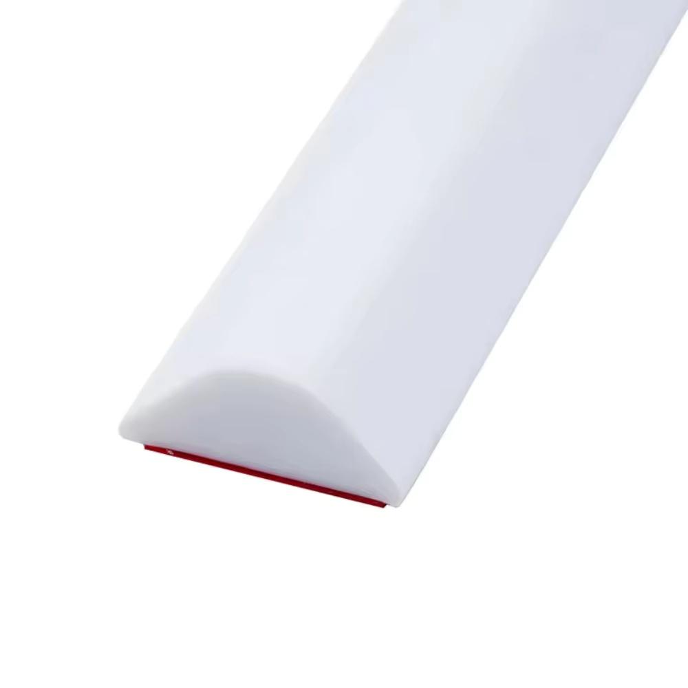 

1pc 1mX3cm Self Adhesive Bathroom Water Retaining Stopper Design Backing Bendable Barrier Flexible Strip Shower Barrier Dam 1m білий