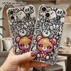 Phone Case: 2D Flat Suitable for iPhone 18 17 16 15 14 13 Pro, Transparent Corner Protection Case, Gold Glitter Brown Bear, Christmas and Halloween Gi