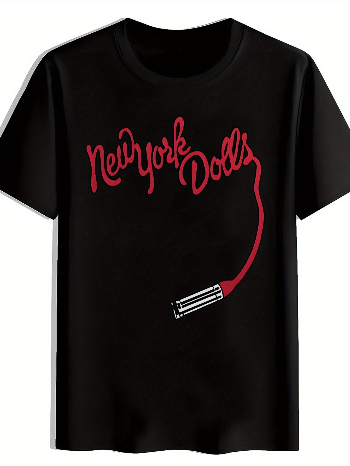 Retro Rock Band Graphic T-shirt - NY DOLLS Design S