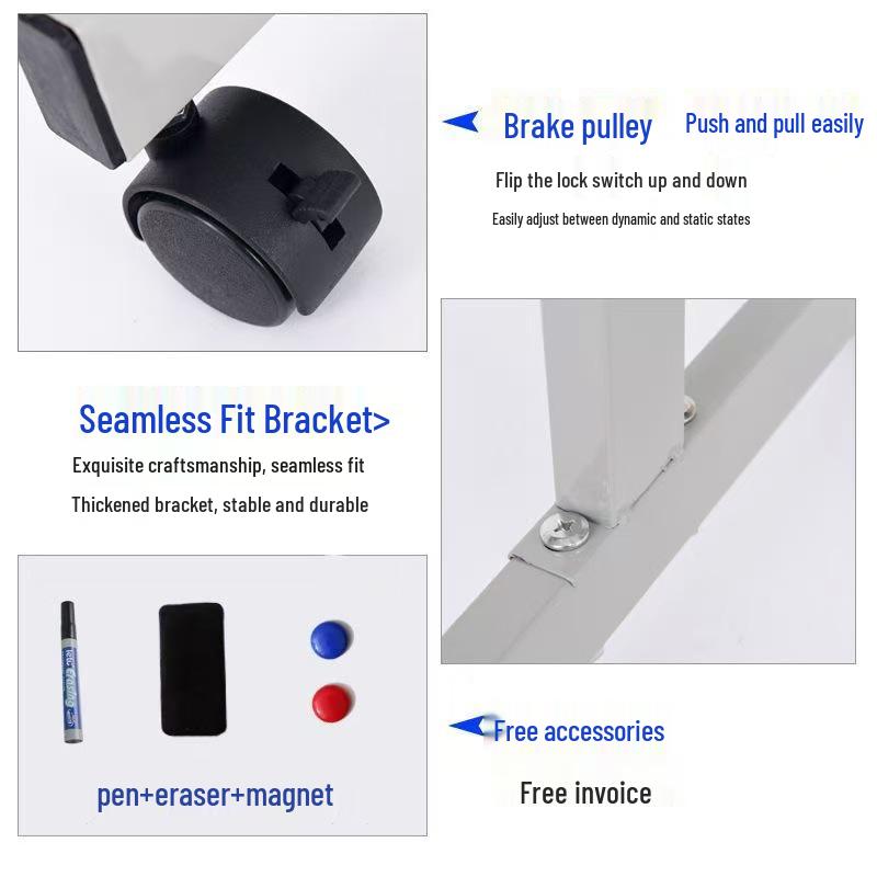Mobile Magnetic Whiteboard Stand for Office and Home - Large Writable Display Board