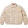 Studded Seam Denim Trucker Jacket Natural