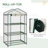 Greenhouse with Shelves, Winter-Proof Foil Greenhouse Hothouse for Balcony, 69 x 49 x 125 cm, Transparent