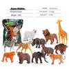 12-Piece Wild Animal Figurine Set: Hippo, Lion, Zebra, Rhino - Educational Models for Kids