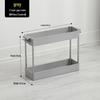 Bathroom & Kitchen Multi-layer Floor-standing Storage Trolley Shelf