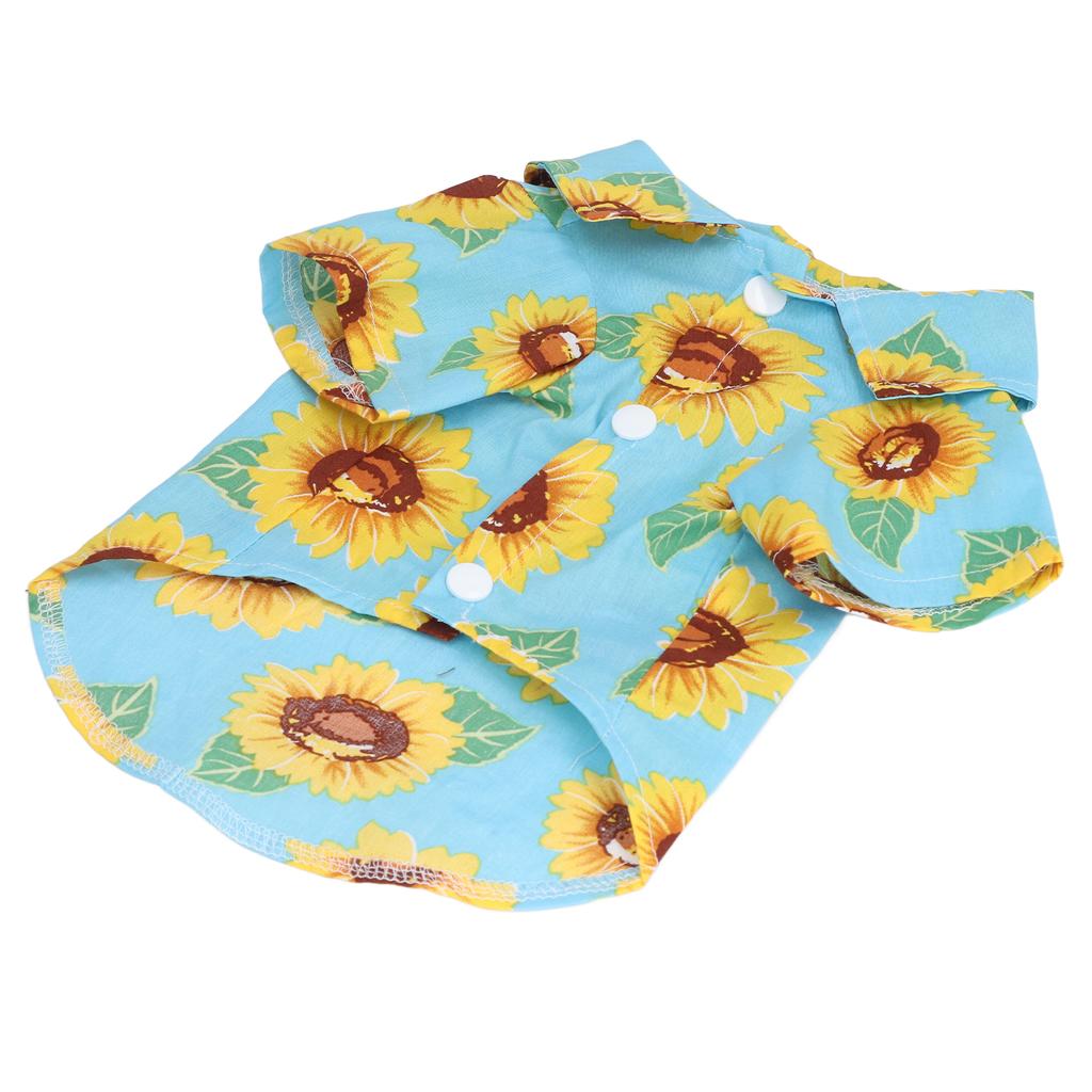Pet T Shirt Cotton Soft Cute Sun Flower Printed Fashionable Dog Summer Vest Clothes for Puppy Cats