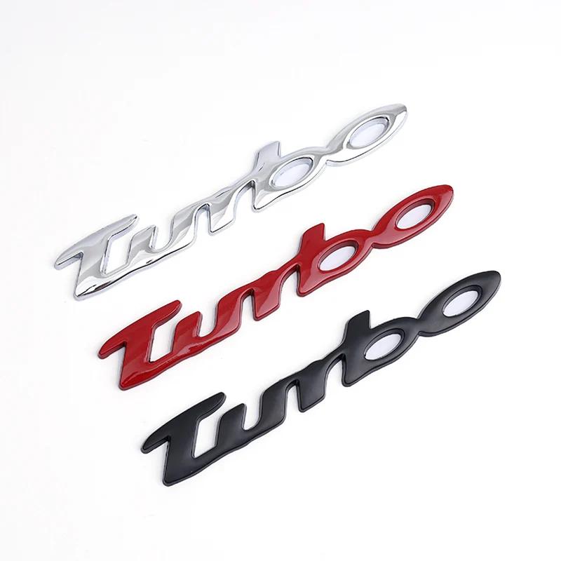 Handwritting TURBO Supercharge Auto Chrome Metal Refitting Car Styling Emblem Badge Exterior 3D Sticker for Mitsubishi Impreza QS1