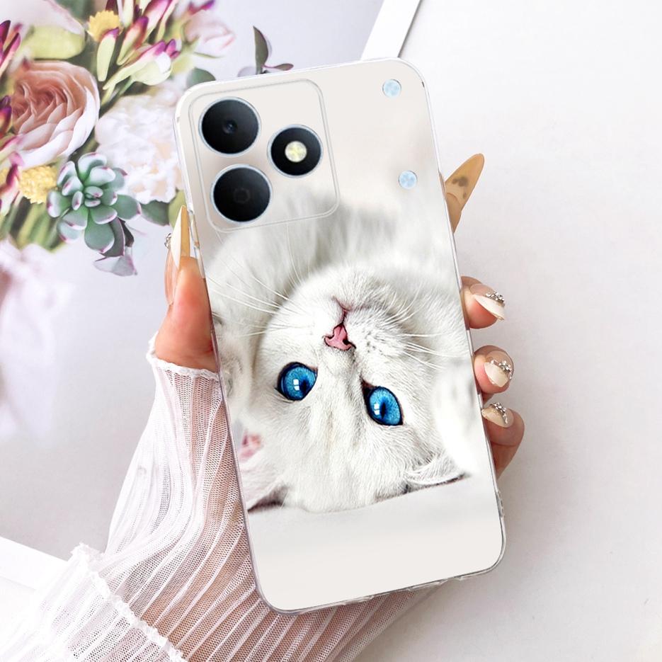 For Realme Note 80 4G Case RMX5388 Cute Cat Flowers Painted Cover Soft Silicone Case For Realme Note 80 Note80 Back Cover Fundas