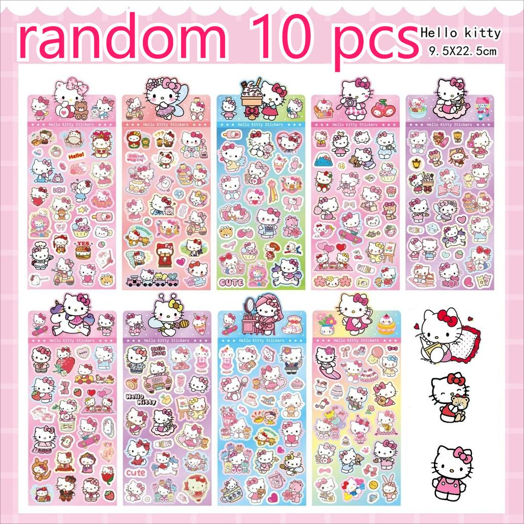10/20 Stickers Cute Sanrio Stickers Laser Cartoon Girl Children'S Gift Stickers Scrapbook Stationery Toys