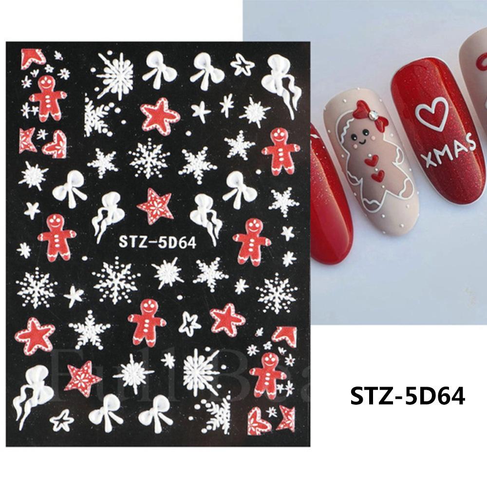 5D New Embossed Nail Art Sticker Valentine's Day Romantic Love Heart Nail Art Sticker