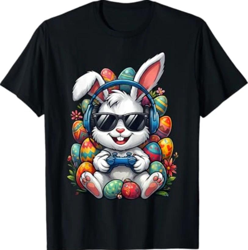 Funny Egg Hunt Gamer Bunny Easter T-Shirt 4XL