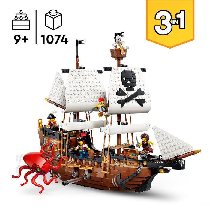 LEGO Creator 3-in-1 31387 Mythical Pirate Ship - Building Game 9 Years - Model
