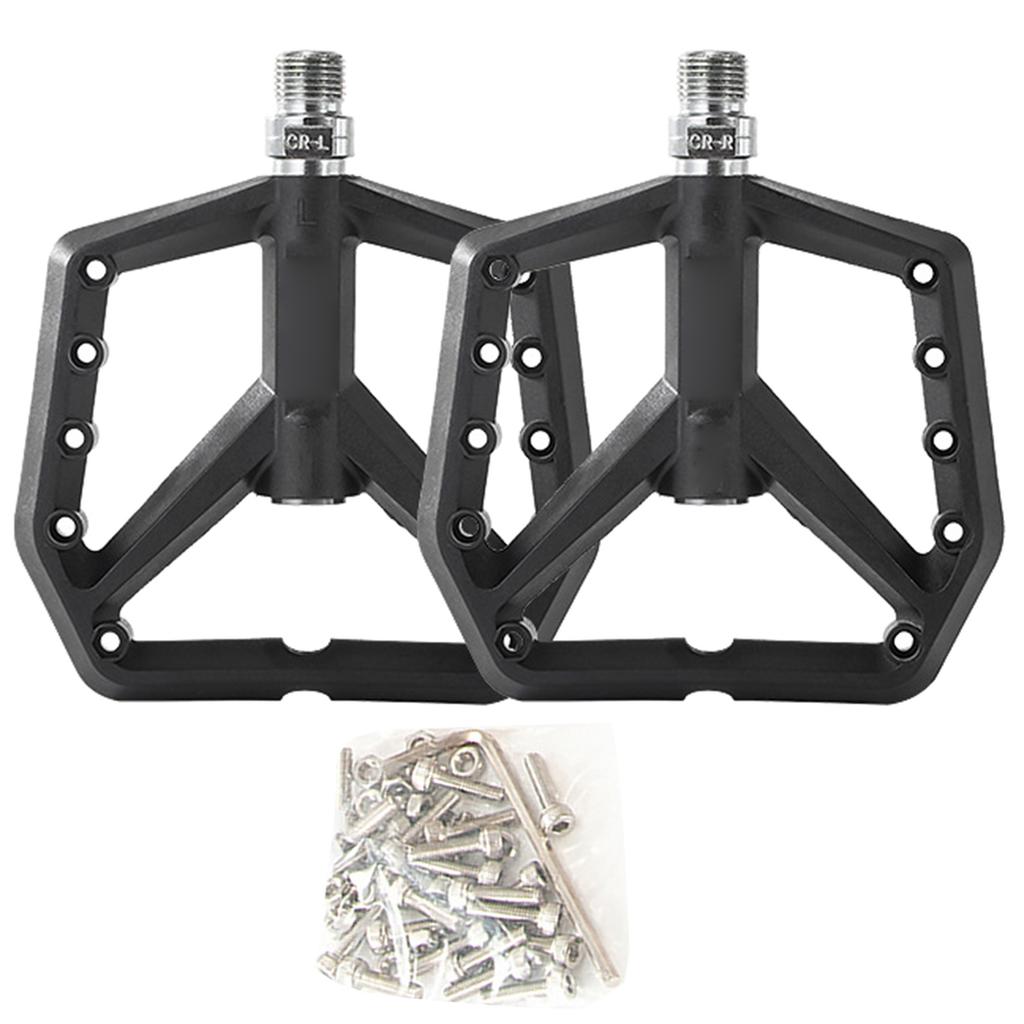 Light Weight Bicycles Platform Pedals Sealed Bearings Nonslip Bicycles Pedals for Mountain Cycling Road Bicycles