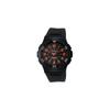 Citizen Q&Q Analog Watch 10 ATM Water Resistant Rubber Strap Men's Black Orange