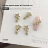 Hollow Star Pendant Nail Art Jewelry 2025: Silver Alloy Rhinestones - Trendy Internet Celebrity Style