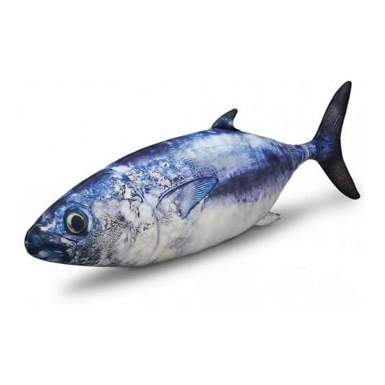Giant Plush Super Real Fish Tuna 80cm Extra Large Hugging Pillow Realistic Fish Cushion Long Fluffy Soft Sea Life Hugging Pillow Birthday Present