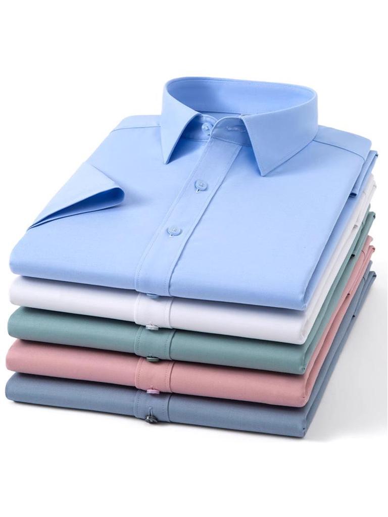 **Men's Summer Modal Stretch Non-Iron Short Sleeve Shirt | Casual Business Comfort**