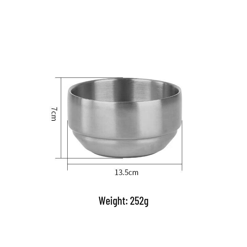 Huihuang 304 Double-Layer Stainless Steel Korean Style Bowl