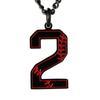 INS trendy stainless steel European and American fashion outdoor digital baseball necklace men's accessories titanium steel pendant