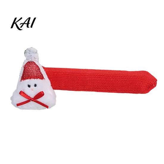 Christmas Gift for New Home Knitted Doorknob Covers, Santa Reindeer Decor, Anti?Slip Protector Sleeves, Door Handle Guards Cushion Pads, Floor