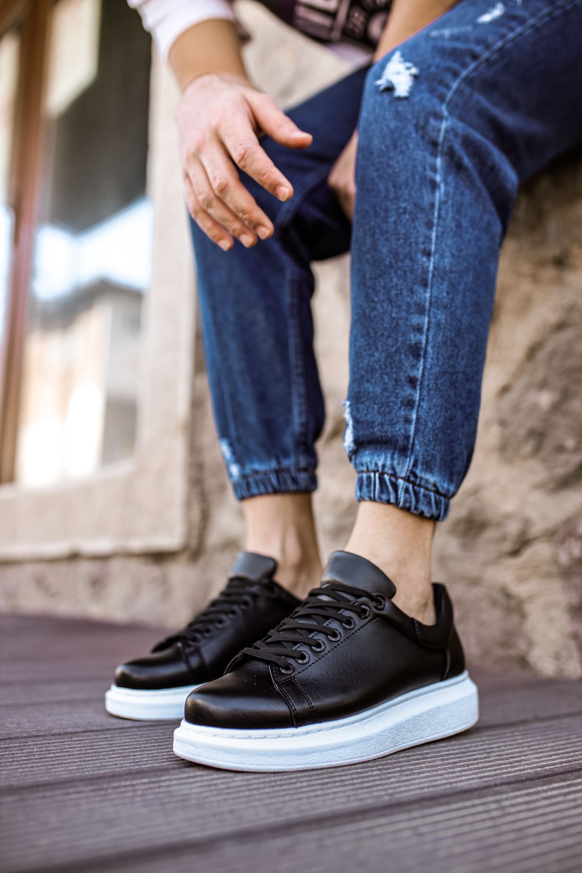 

CHEKİCH New Collection CH257 Estrella Men Shoe White Black Brown Tan 41