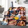 Shakira Poster Print Flannel Blanket High Quality Warm Comfortable Cover for All Seasons Perfect for Gifts Home Decor