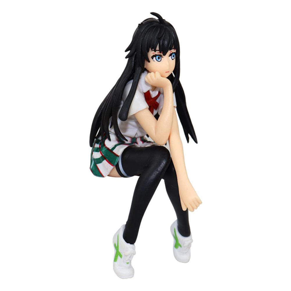 

13CM Funny Japan Anime My Teen Romantic Comedy Yukinoshita Yukino Figure Model Dolls Toys Collect Gift Sitting Position PVC Kid Friendly Entertaining No box