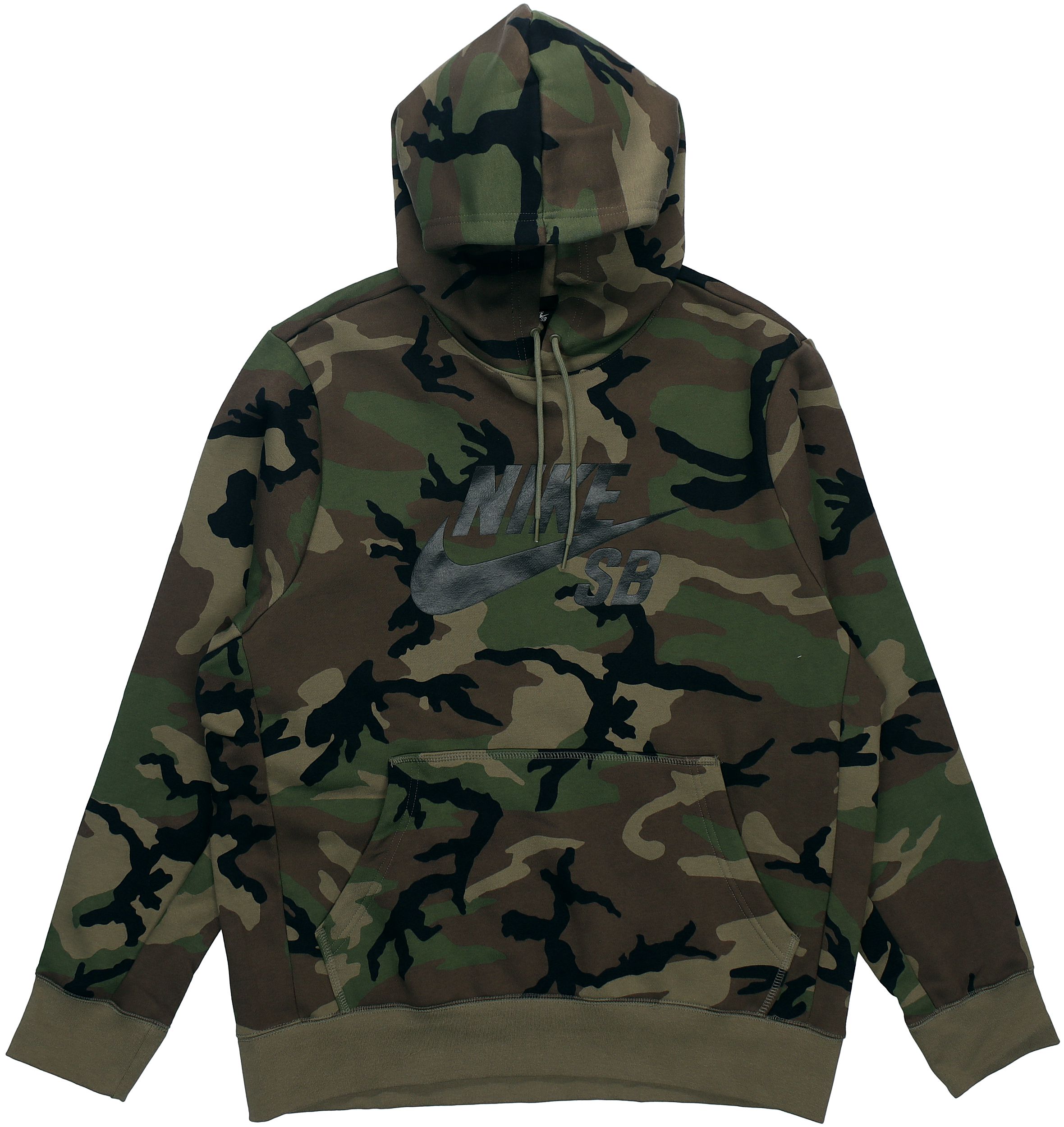 Nike Sweatshirts Men s Olive Green Hooded Moderate Regular CN5354-222 L