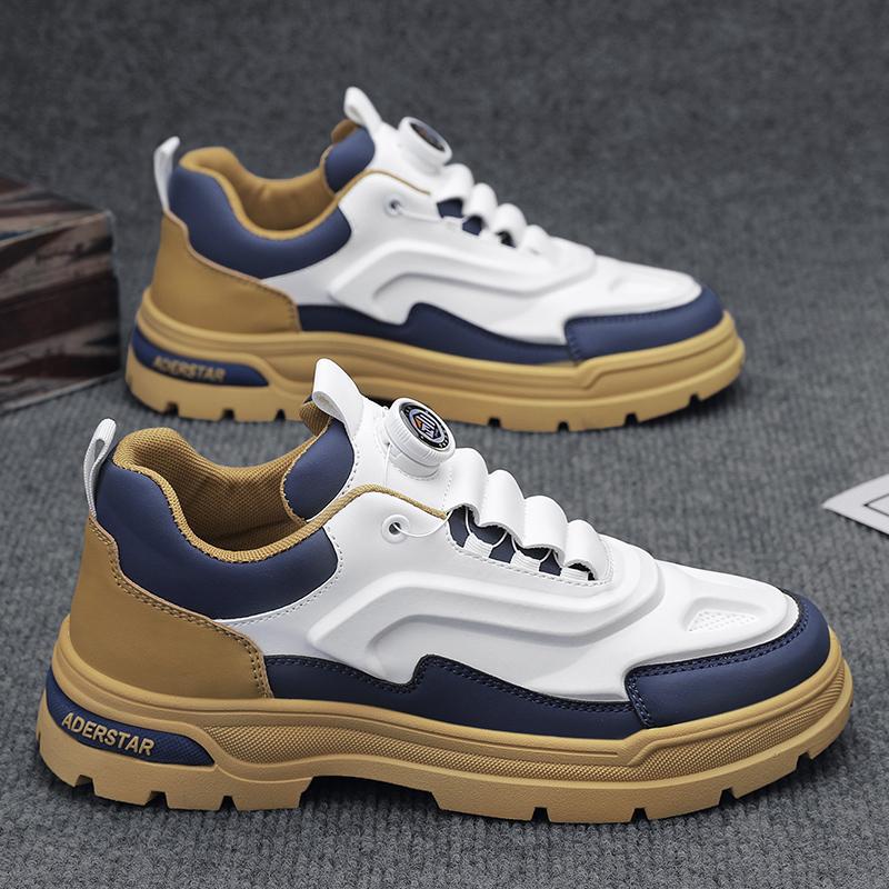 

Высококачественные всесезонные кроссовки с вращающейся пряжкой без шнурков, увеличивающие рост, уличные рабочие кроссовки для бега, мужская обувь 44