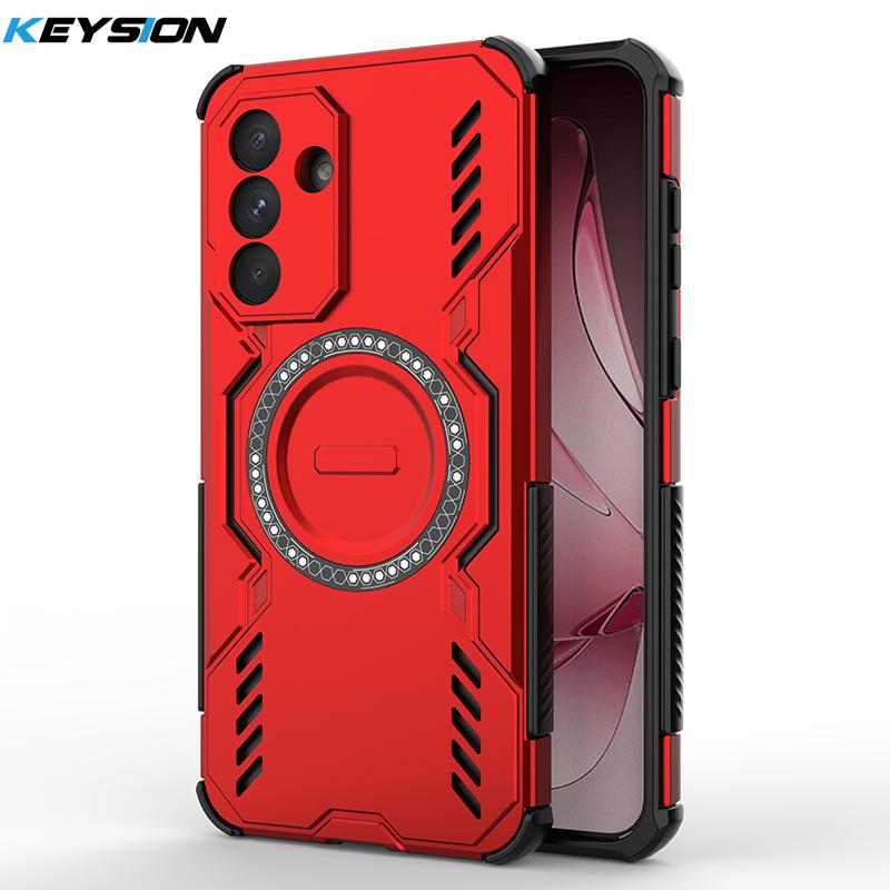 KEYSION Hollow Heat Dissipation Case for Samsung A57 5G A37 Magnetic Cooling Shockproof Phone Back Cover for Galaxy A37 A57 5G