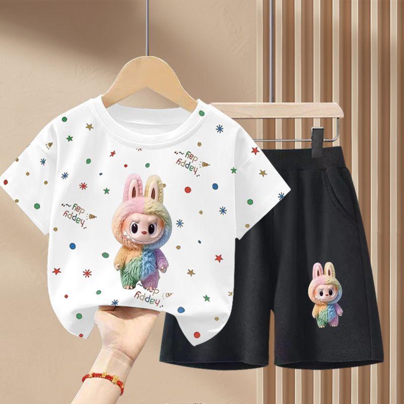 Children's Fashion Set Summer Girls' Cute Pure Cotton Set