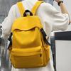 School bag solid color fashion nylon backpack women's school bag women's high school light backpack female college student backpack