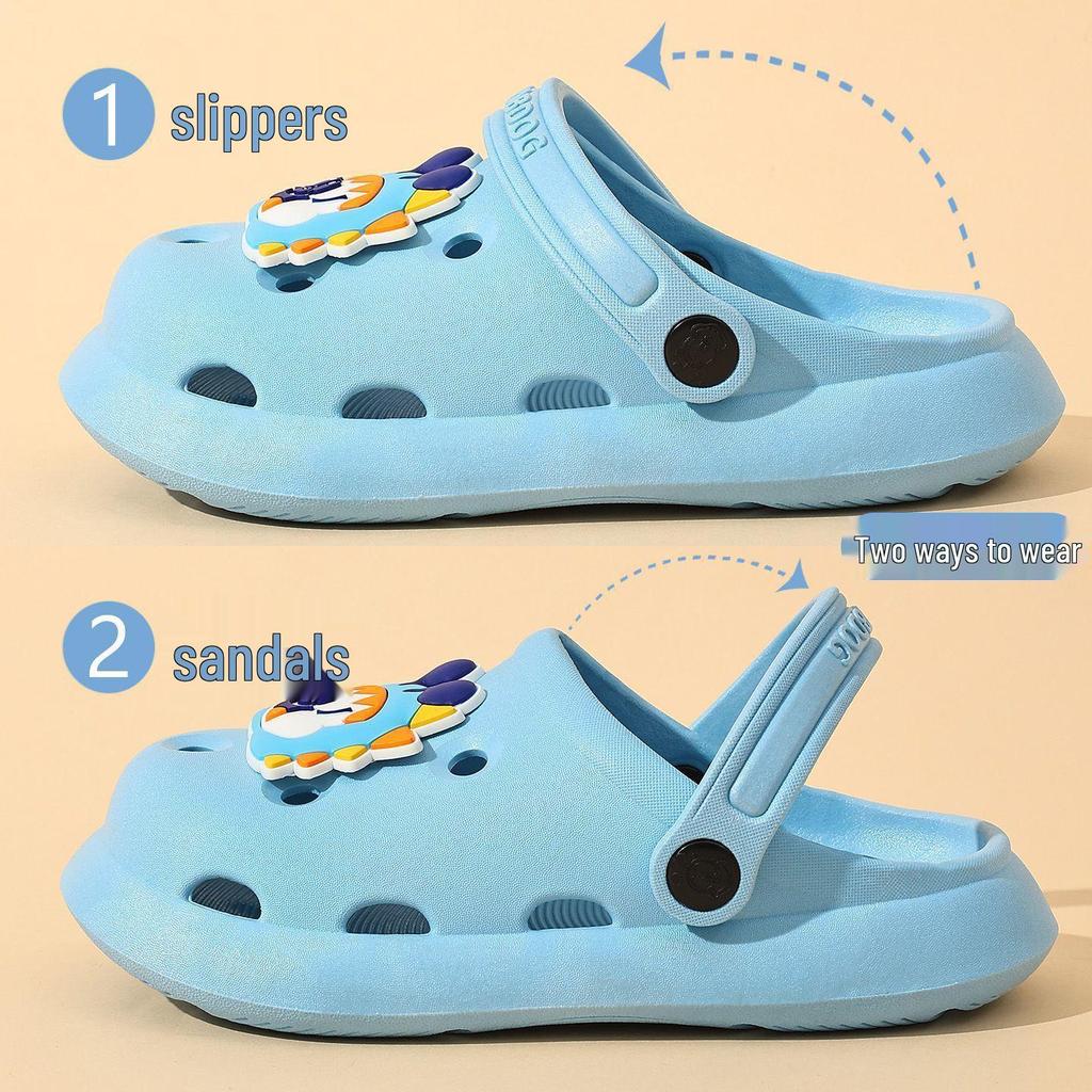 Pantofole Cartoni Animati Antiscivolo per Bambini: Zoccoli da Spiaggia Morbidi con Punta Chiusa per l'Estate