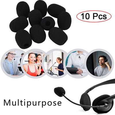 10 Piezas Protector Suave Auriculares Mini Espuma Cubierta Micrófono Esponja de Repuesto