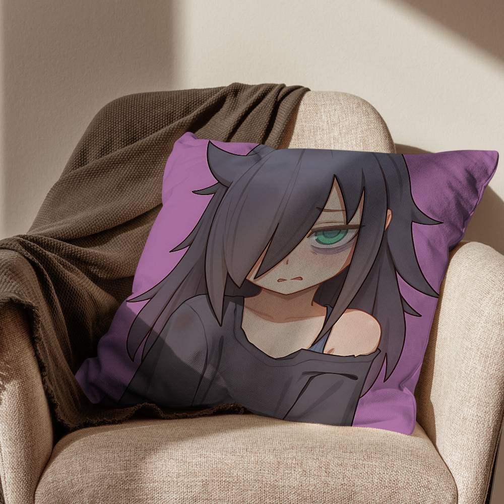 Watamote cute Tomoko Kuroki Pillow Case Office Cushions Suitable For Sofa Car Bedroom Decorative Cushion Cover